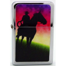 Cowboy on Horse Flip Top Lighter
